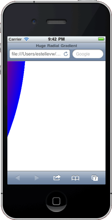 iphone with large gradient